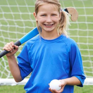 sports guard, smiling hockey player