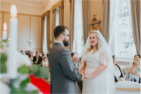 happy bride after her adult orthodontic treatments